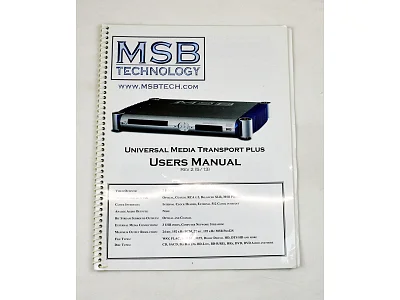 MSB UNIVERSAL MEDIA TRANSPORT PLUS MSB UNIVERSAL MEDIA TRANSPORT PLUS