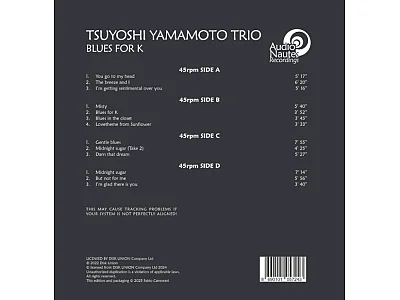 TSUYOSHI YAMAMOTO TRIO: BLUES FOR K TSUYOSHI YAMAMOTO TRIO: BLUES FOR K